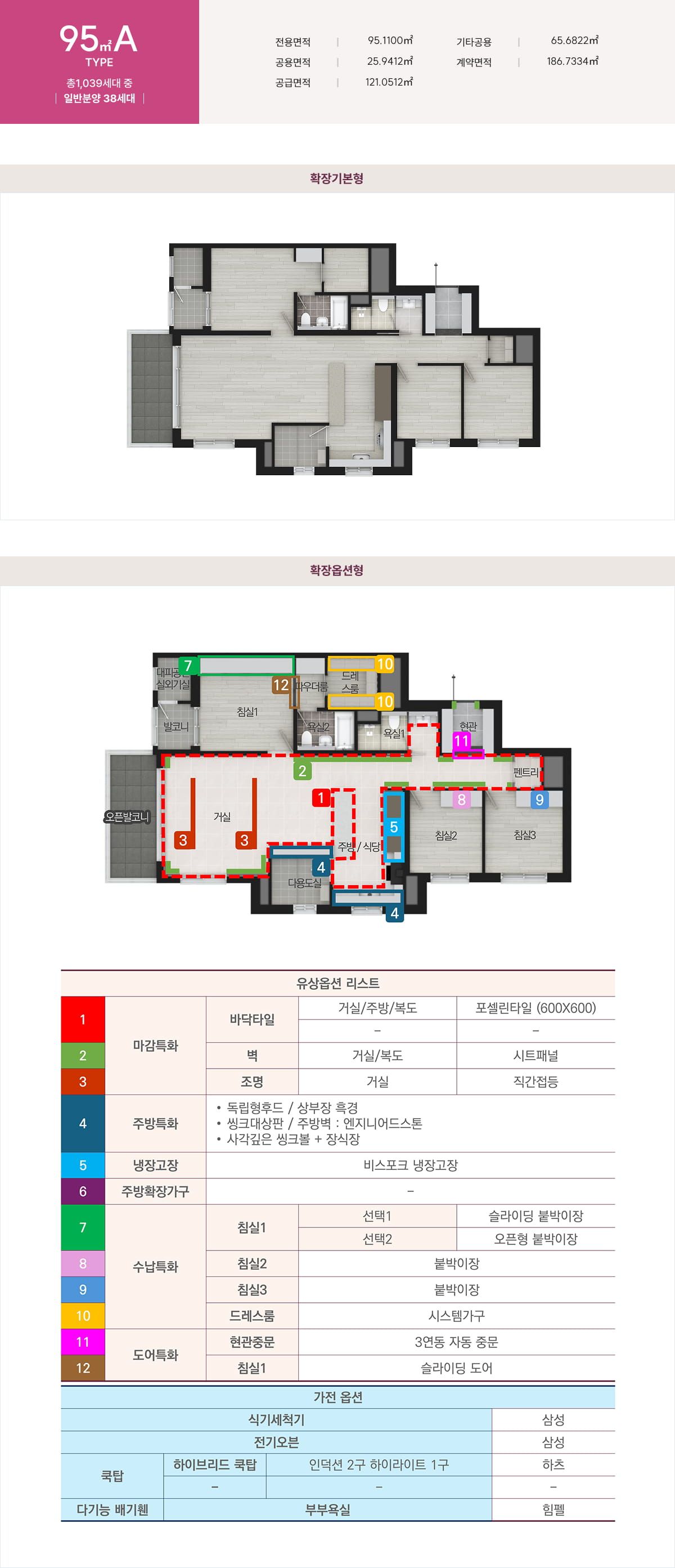 95A㎡ 평면도